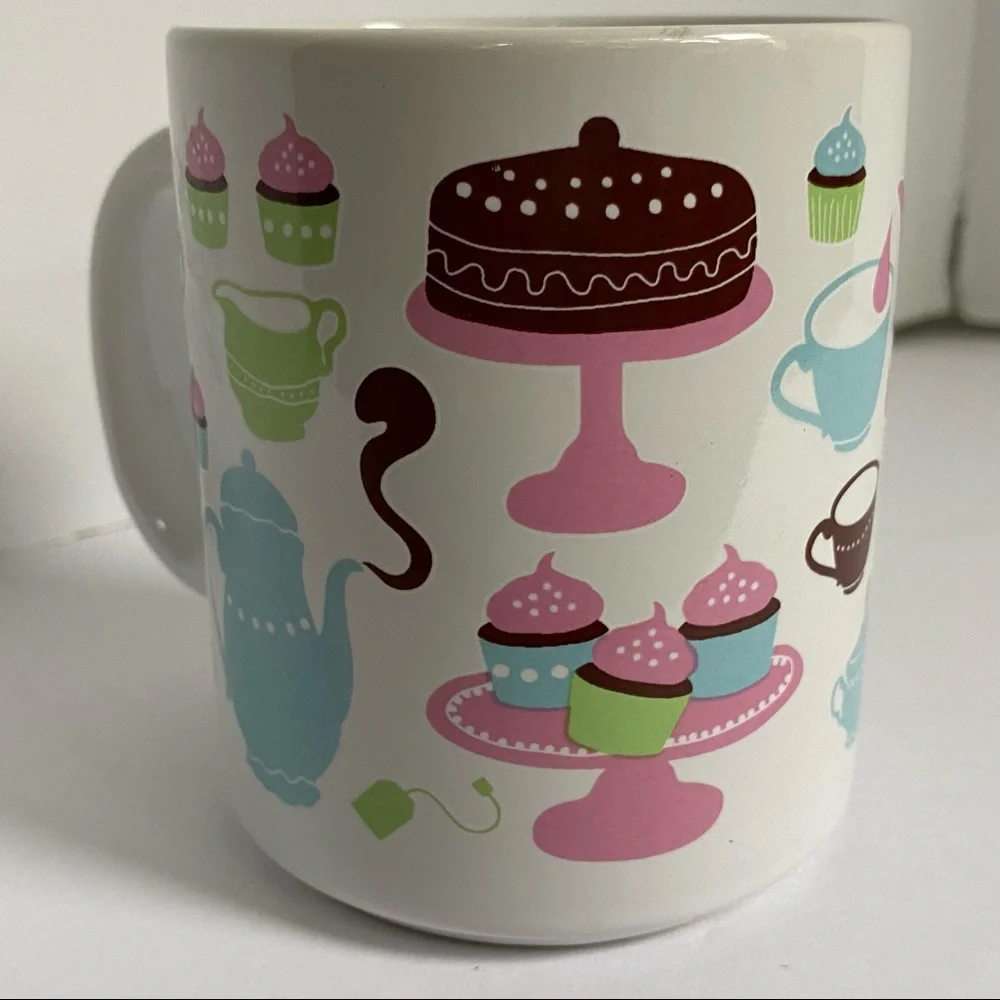 IKEA Mug Desserts Cakes Tea Party Pots Cups Cupcakes Ceramic Coffee Pastel color
